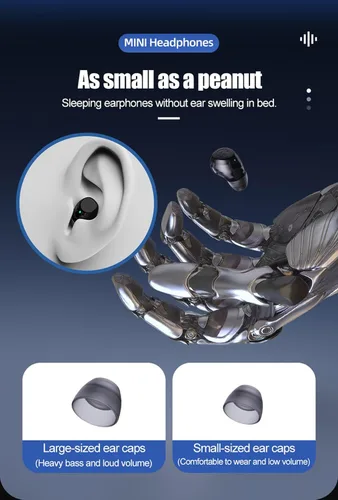 Miniatura 4 de Xmenha Pequeños mini auriculares invisibles Bluetooth inalámbricos más pequeños micro auriculares discretos para oídos pequeños canales auditivos