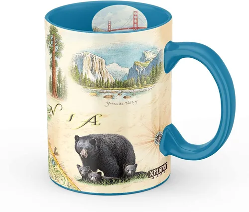 Miniatura 20 de Xplorer Maps Boston Map Taza de cerámica (16 onzas) – Taza de café sin BPA para bebidas calientes y frías – perfecta para oficina, hogar o regalo