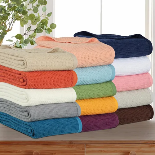 Miniatura 7 de Cobija TreeWool liviana de algodón, de cuidado fácil, suave, cómoda y cálida (king size, 90 x 108 pulgadas, tejido reticular)