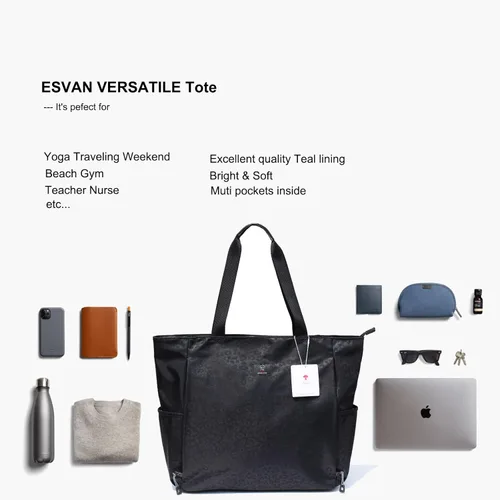 Miniatura 4 de Bolsa para esterilla de yoga ESVAN, bolsa de mano para yoga, bandolera para esterilla de yoga, bolsa de transporte para oficina, yoga, pilates, Un