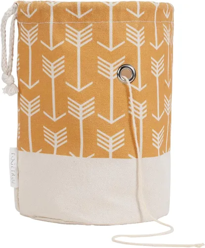 TOGETRUE Bolsa de Hilo, Bolsa Pequeña para Tejer y Ganchillo, Organizador de Bolsas de Almacenamiento de Hilo Portátiles para Proyectos de Amarillo