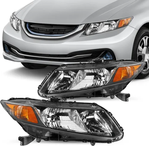 Miniatura 8 de JSBOYAT Repuesto de montaje de faros halógenos para Honda Civic 4Dr Sedan 2012-2015 Honda Civic 2Dr Coupe 2012-2013 estilo OE