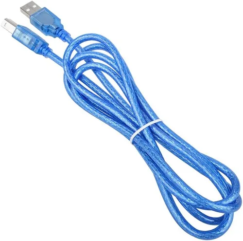 Miniatura 4 de Cable USB 2.0 azul de 6 pies para transferencia de cable de PC A a B macho compatible con impresora HP Smart Tank 5101 todo en uno