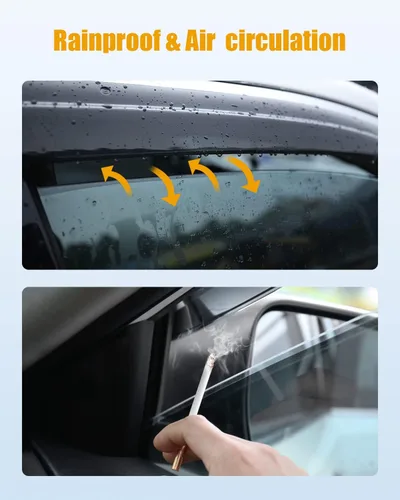 Miniatura 5 de ROADFAR Se adapta a 2001-2007 para TOYOTA Highlander Viseras de ventana de montaje exterior Deflector protector de lluvia Juego de 4 piezas