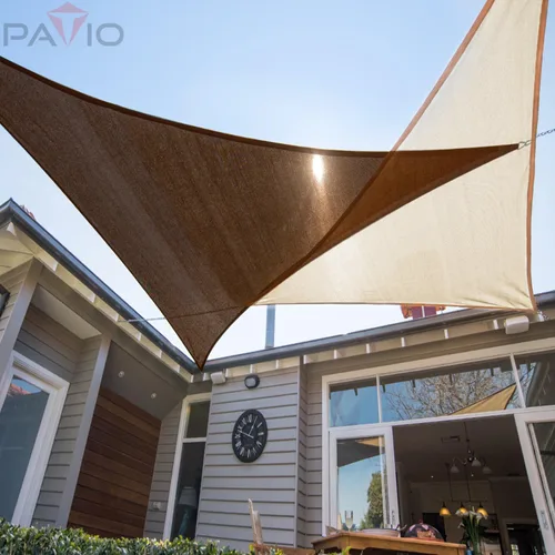 Miniatura 5 de Patio Paradise Vela de Sombra Triangular de 14' x 14' x 14' Pies, Toldo Parasol, Tela de Sombra para Bloquear la Luz Solar, Cubierta de Pérgola