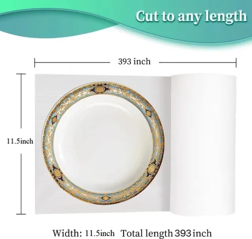 Rollo de envoltura de espuma de 11.5 x 394 pulgadas (33 pies) que proporciona amortiguación y protección para hojas de embalaje de espuma frágiles