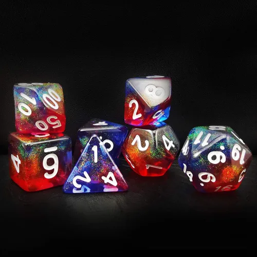 Miniatura 7 de Bescon - Juego de 7 dados poliédricos de piedra lunar