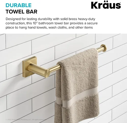 Miniatura 4 de KRAUS Toallero de baño Ventus, acabado dorado cepillado