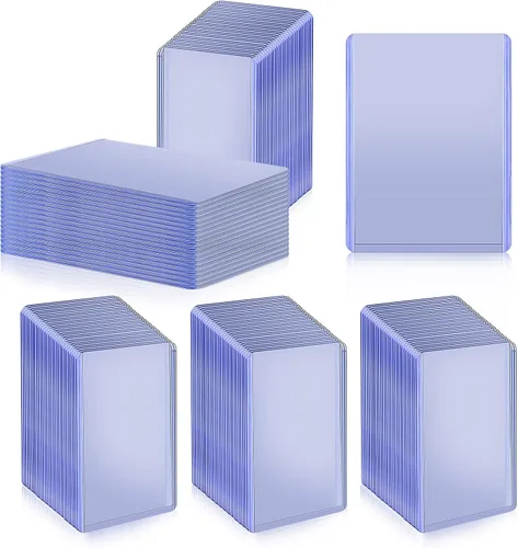 Chinco 100 fundas de plástico para tarjetas de béisbol, de 3 x 4 pulgadas, protectores de tarjetas rígidas para béisbol, fútbol, baloncesto y