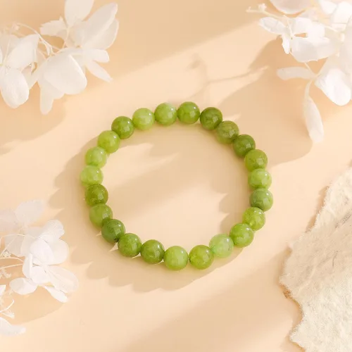 Miniatura 42 de Crystal Vibe Pulseras de cuentas de 0.315 in para mujeres y hombres, pulseras de cristal con piedras preciosas naturales, tamaño elástico ajustable