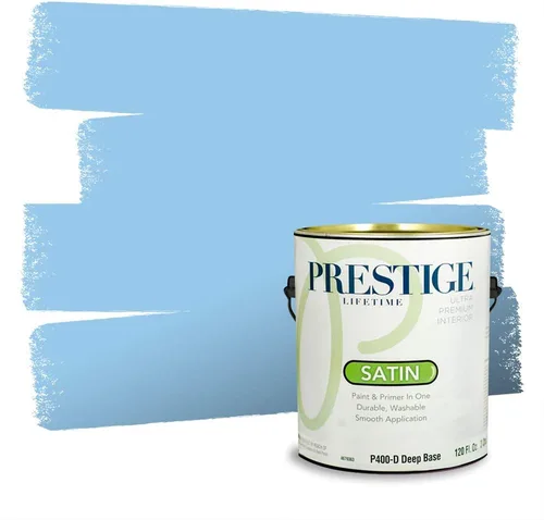 Miniatura 1632 de Pintura Exterior + imprimación PRESTIGE, todo-en-uno, 1 galón, acabado mate, color comparable al Valspar* Royal Gray* VS151-Gris real