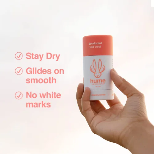 Miniatura 3 de Hume Supernatural Desodorante sin aluminio para mujeres y hombres, seguro para pieles sensibles, probiótico, a base de plantas, sin bicarbonato
