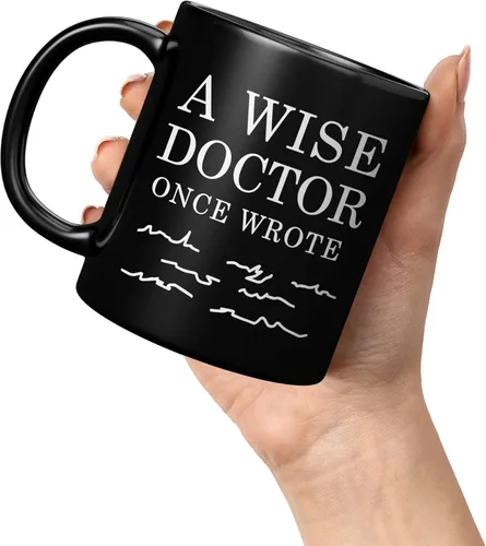 Miniatura 7 de Panvola Una vez un médico sabio escribió Taza de café de cerámica para médico graduado, cirujano, estudiante de medicina, MD, profesional, 11oz