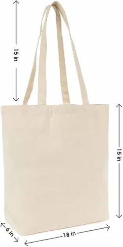 Miniatura 5 de BAGMASTERS The Original Cotton Tote Bag - Bolsa de lona reutilizable para compras de comestibles, decorable con serigrafía de seda artística