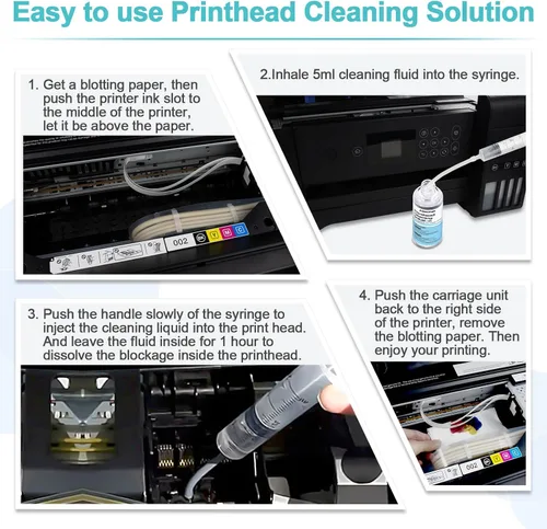 Miniatura 5 de Kit de limpieza para impresoras Epson, Kit de limpieza de cabezal para HP, Limpiador de cabezal de impresora de inyección de tinta para Canon