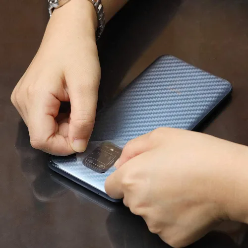 Miniatura 6 de Ibywind Protector de pantalla para Redmi Note 9, con 2 piezas de vidrio templado, 1 protector de lente de cámara, 1 película de fibra de carbono
