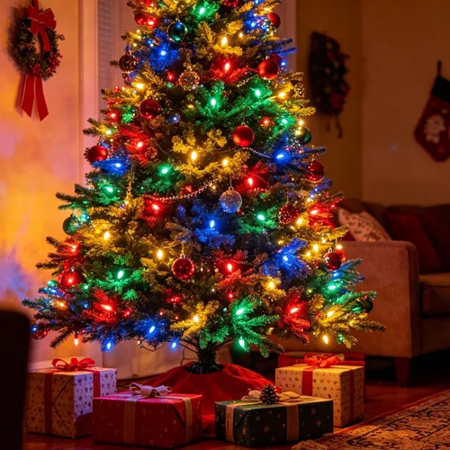 Miniatura 8 de LJLNION Guirnalda de 300 luces LED para exteriores e interiores, luces de Navidad extralargas de 98.5 pies, 8 modos de iluminación, luces de hadas