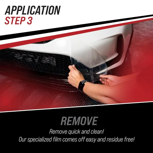 Miniatura 6 de [TRACKARMOUR] 3" x 100' - Película protectora temporal de pintura para automóvil, camión o motocicleta. Película adhesiva transparente para proteger