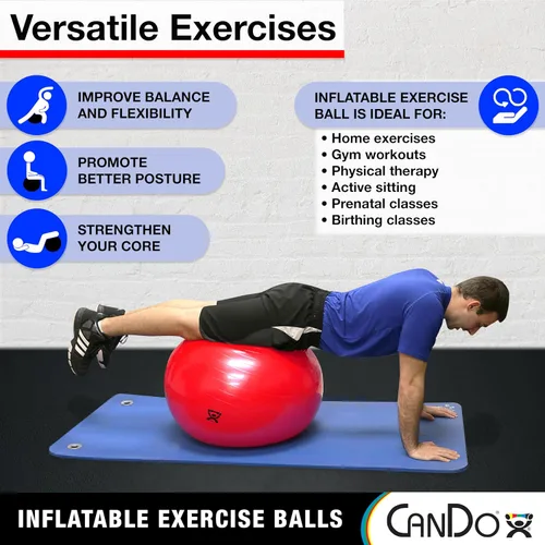 Miniatura 2 de Cando Non-Slip Vinyl Inflatable Exercise Ball