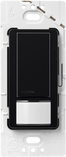 Miniatura 30 de Lutron Maestro Interruptor de luz con sensor de movimiento para interiores para baño, garaje, lavandería, cualquier bombilla, sensor de ocupación