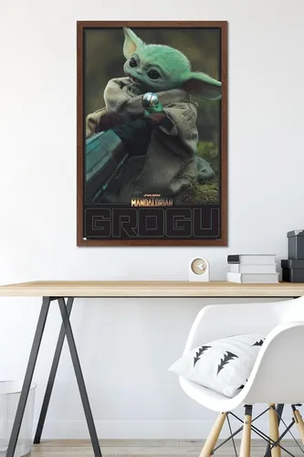 Miniatura 6 de Trends International Star Wars: The Mandalorian Season 2 - Póster de pared Grogu, 22.4 pulgadas de largo x 14.7 pulgadas, versión enmarcada