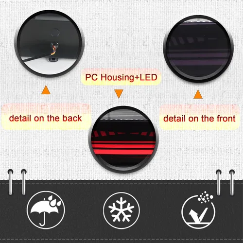Miniatura 3 de Luces traseras LED de 3ª freno, luces traseras centrales piloto compatibles con Tesla Modelo Y 2020 2021 2022 intermitentes de remolque de repuesto