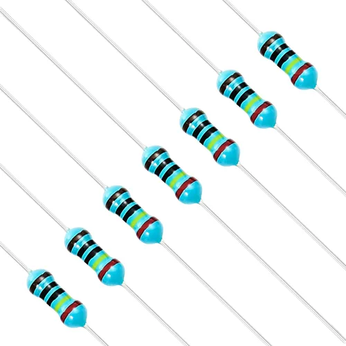 Miniatura 24 de Chanzon 100pcs 1/4W (0.25W) 62 Ohmios Resistencia fija de película metálica Ohmios 0.01 ±1% Tolerancia 62R MF Resistencias de orificio pasante