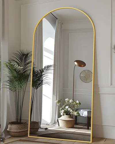Miniatura 15 de Antok Espejo de Cuerpo Entero, Espejo de Piso de 58"x18" con Soporte, Espejos Montados Colgantes para Dormitorio, Sala de Estar, Vestidor, Comedor