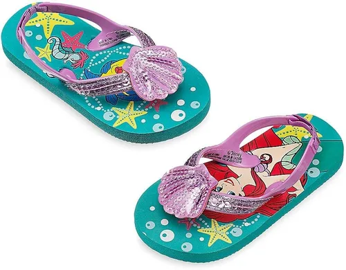 Miniatura 2 de Disney Store Ariel - Chanclas para niña con diseño de sirena, color verde
