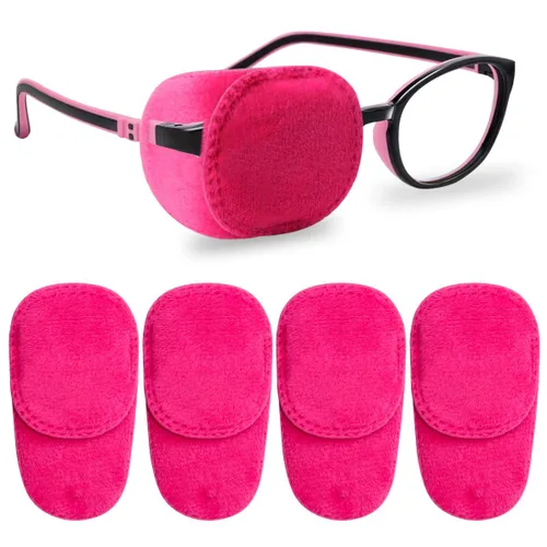 4 paquetes de parches para ojos para niños, niñas y niños, parche para ojo derecho e izquierdo para gafas, parche para ojo perezoso para niños para