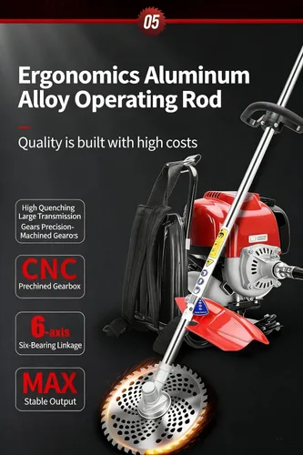 Miniatura 7 de Gx35 Mochila de 4 tiempos 7 en 1 Cortador de Cepillos Tiller Hierba Cortadora de setos Cortacésped Wacker