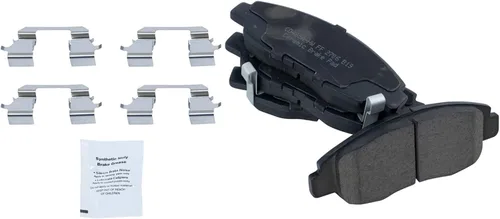 Miniatura 9 de TRQ Pastillas y rotor de freno delantero y trasero, kit de zapatas y tambores de cerámica premium con revestimiento G compatible con Honda Civic
