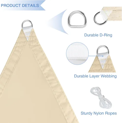 Miniatura 4 de E&K Sunrise - Toldo parasol rectangular impermeable de 5 x 5 pies, para exteriores, bloqueo UV con kit de herramientas para pérgola, patio, jardín