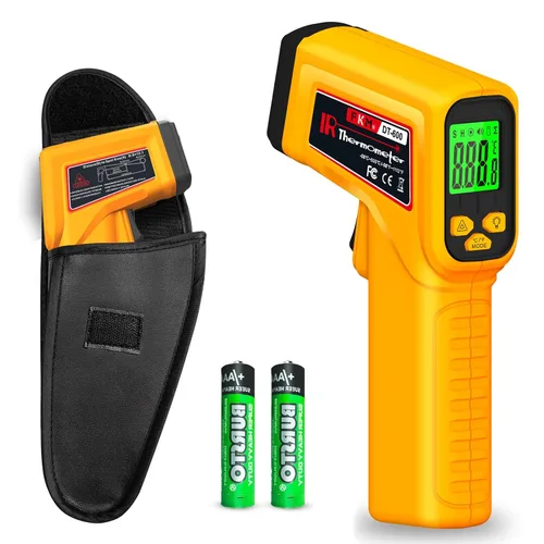 Miniatura 11 de FKM, pistola con termómetro láser, infrarroja, sin contacto, pistola de temperatura, -58 °F ~ 986 °F (-50 °C ~ 530 °C), emissividad ajustable