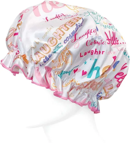 Miniatura 6 de Wrapables® Elegantes gorros de ducha impermeables de doble capa (juego de 4), estampado animal y puntos