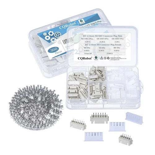Miniatura 30 de CQRobot JST EL 4.5 mm de paso 2 pines conector electrónico IC macho, enchufes hembra carcasa y kit de terminales de crimpado en T macho/hembra. 50