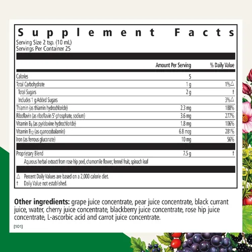 Miniatura 2 de Floradix Floravital Fórmula líquida de hierro y vitaminas, suplemento de hierro líquido con vitaminas C y B y hierbas para apoyo energético, vegano