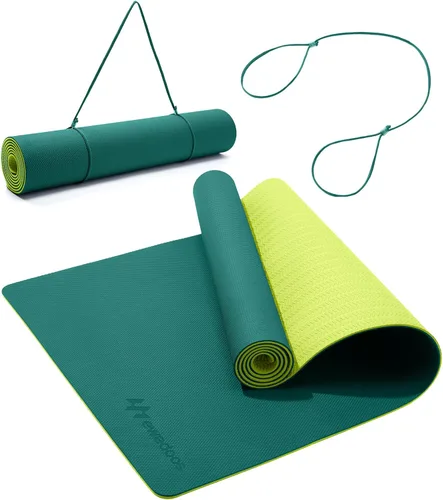 Ewedoos Tapete de yoga antideslizante de elastómero termoplástico, tapete de ejercicio ecológico para yoga, pilates y ejercicio de piso, tapete