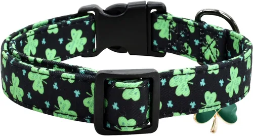 Miniatura 2 de Collar de perro con patrones de flores con accesorios, collares de algodón suave para perros pequeños, medianos y grandes, hembras y machos