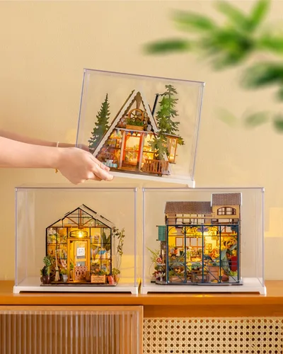 Miniatura 9 de Rolife - Kit de bricolaje de casa en miniatura para adultos, kit de casa de muñecas de madera mini, kits de construcción de diorama de casa pequeña