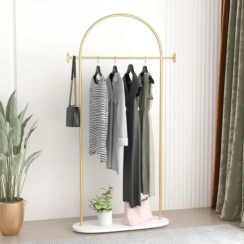 Miniatura 11 de Percheros de ropa negros, perchero industrial moderno con estante, perchero independiente resistente, soporte de metal con ganchos para oficina