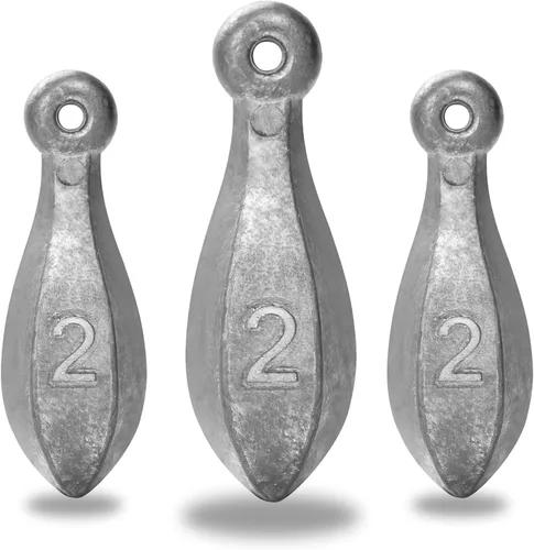 Miniatura 11 de BLUEWING Pesos de pesca Bank Sinker 1 lb/2 lb/3 lb/5 lb/6 lb Caja de Pesos de Pesca de Plomo Bullet para Agua Salada 1 oz, 2 oz, 3 oz, 5 oz, 8 oz