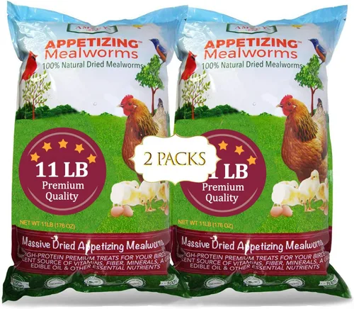 Miniatura 9 de Amzey Gusanos secos de harina - 3.5 onzas (paquete de 2) - Gusanos de harina con alto contenido de proteínas y sin OMG, ideal para alimentos