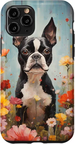Miniatura 29 de Boston Terrier in Flower Garden Dog Art Lovers Design Case for iPhone 17