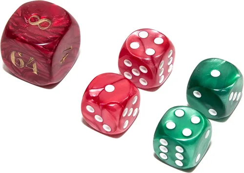 Miniatura 32 de Bello juegos Deluxe dados de imitación de mármol sets-black/, Azul, 5/8