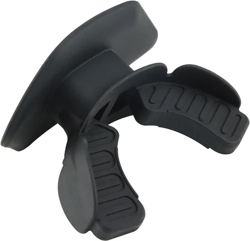 Miniatura 3 de Protector bucal de fútbol, boquilla de fútbol, transpirable, con protector de labios, correa de casco incluida, para jóvenes y adultos (negro)