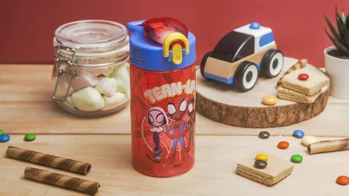 Miniatura 11 de Zak Designs Marvel Spider Man - Botella de agua para niños con cubierta de boquilla y aro de transporte, hecha de plástico duradero, diseño