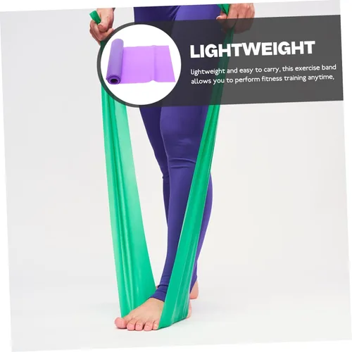 Miniatura 8 de TOYANDONA 3 bandas de resistencia moradas, ligeras, portátiles, elásticas para yoga, pilates, entrenamiento de fuerza, ballet, danza, terapia