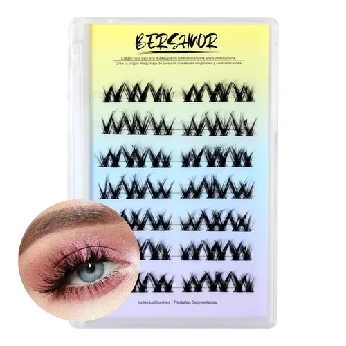 Miniatura 8 de Pestañas postizas 3D con volumen de ojo de gato, pestañas de banda transparente, aspecto natural, imitación de visón, tira invisible, pestañas