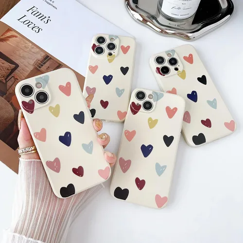 Miniatura 2 de Funda protectora para iPhone 12 para mujeres y niñas, diseño lindo de silicona suave, protección de cámara con forma de corazón, para iPhone 12